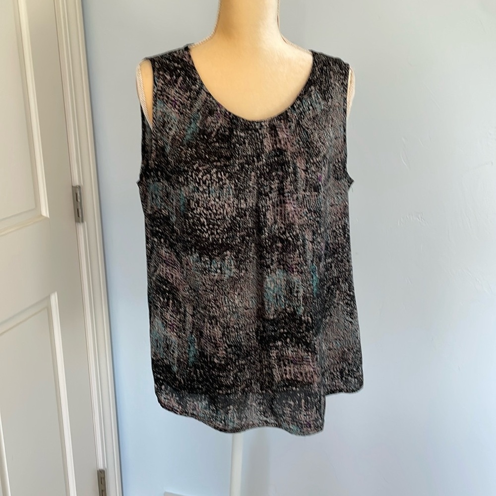 Notations Large Sleeveless Blouse - Beautiful Fall Colors!!!